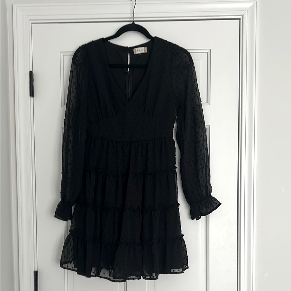 Elegant Black Long Sleeve Dress